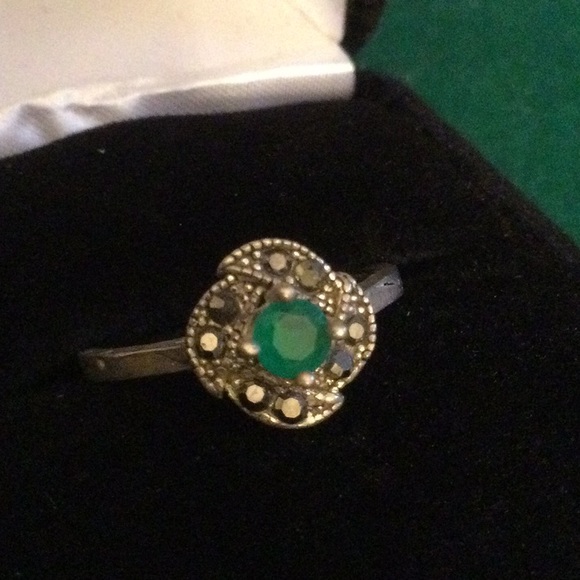 Treasures From Morocco Jewelry - Vintage Genuine Emerald Ring From Morocco